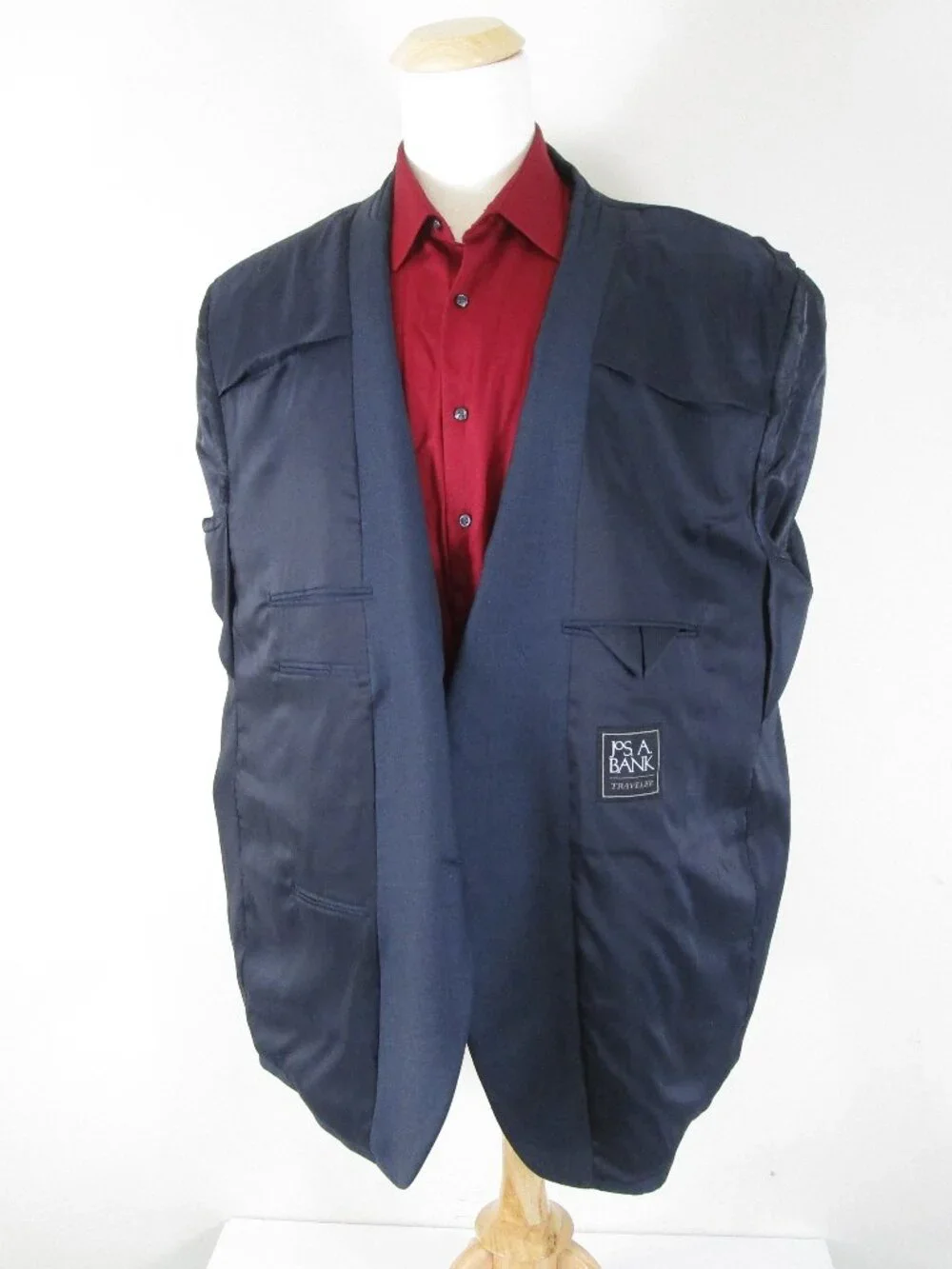 Jos. A. Bank Big & Tall Dark Gray Navy Wool Suit Size 56R Pants 54 X 30